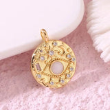 10PCS Evil Eye Charms Zircon Pendants Necklace Copper Plated Wedding Gift