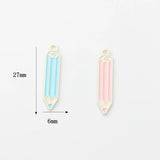 10PCS Alloy Candy Pencil Jewelry Pendant DIY Earrings Necklace Materials