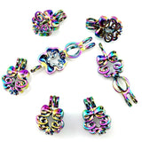 10PCS Bow Ribbon Pearl Cage Locket Aromatherapy Diffuser Pendant