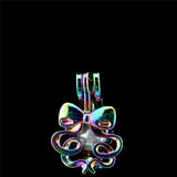 10PCS Bow Ribbon Pearl Cage Locket Aromatherapy Diffuser Pendant