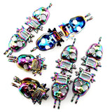 10PCS Skull Pearl Cage Locket Diffuser Pendant for Necklace Keychain