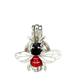 10PCS Bee Insect Pearl Cage Locket Aromatherapy Diffuser Pendant