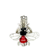 10PCS Bee Insect Pearl Cage Locket Aromatherapy Diffuser Pendant