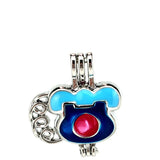 10PCS Landline Phone Pearl Cage Aromatherapy Locket Pendant for Gift Necklace