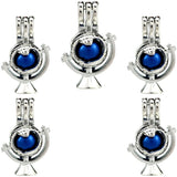 10PCS Terrestrial Globe Pearl Cage Locket Aromatherapy Pendant