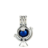 10PCS Terrestrial Globe Pearl Cage Locket Aromatherapy Pendant