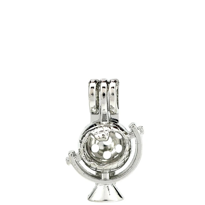 10PCS Terrestrial Globe Pearl Cage Locket Aromatherapy Pendant