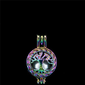 10PCS Tree Of Life Pearl Cage Locket Aromatherapy Pendant For Jewelry Making