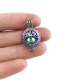 10PCS Tree Of Life Pearl Cage Locket Aromatherapy Pendant For Jewelry Making