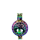 10PCS Tree Of Life Pearl Cage Locket Aromatherapy Pendant For Jewelry Making