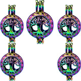 10PCS Tree Of Life Pearl Cage Locket Aromatherapy Pendant For Jewelry Making