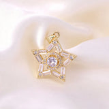 Crystal Zircon Star Necklace Pendant Women's Jewelry Gift