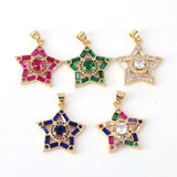 Crystal Zircon Star Necklace Pendant Women's Jewelry Gift