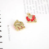 10PCS Elephant Pendant Charms for Jewelry Making