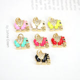 10PCS Elephant Pendant Charms for Jewelry Making