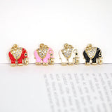 10PCS Elephant Pendant Charms for Jewelry Making