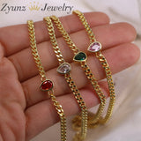 10PCS Square Crystal Zircon Bracelets Hand Chain Drop Punk Party Jewelry