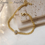 10PCS Square Crystal Zircon Bracelets Hand Chain Drop Punk Party Jewelry