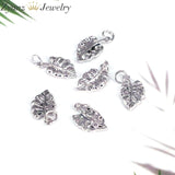 10PCS Leaf Charms Pendants for Jewelry Findings Supplies