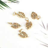 10PCS Leaf Charms Pendants for Jewelry Findings Supplies