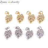 10PCS Leaf Charms Pendants for Jewelry Findings Supplies