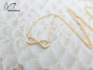 10PCS Number 8 Lucky Infinity Necklace Famme Chain Jewelry Accessories