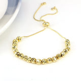 10PCS Copper Beaded Bracelets for Women Plated Beads Chain Bracelet Bangle