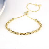 10PCS Copper Beaded Bracelets for Women Plated Beads Chain Bracelet Bangle