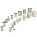 10PCS Stainless Steel End Caps for Leather Rope Jewelry Making DIY Findings