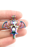 10PCS Bat Pearl Cage Locket Aromatherapy Diffuser Pendant
