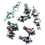 10PCS Penguin Pearl Locket Aromatherapy Diffuser Pendant Gift Necklace Keychain