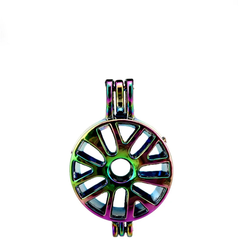 10PCS Pearl Cage Locket Aromatherapy Diffuser Pendant - DIY Jewelry Making Bulk