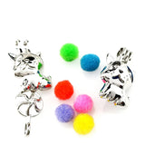 10PCS Dog Pearl Cage Locket Aromatherapy Pendant Necklace Keychain