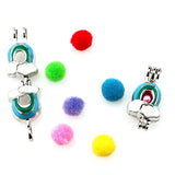 10PCS Rainbow Clound Pearl Cage Locket Aromatherapy Diffuser Pendant for Gift