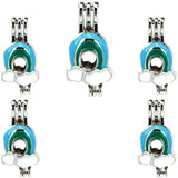 10PCS Rainbow Clound Pearl Cage Locket Aromatherapy Diffuser Pendant for Gift
