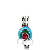 10PCS Rainbow Clound Pearl Cage Locket Aromatherapy Diffuser Pendant for Gift