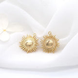 10PCS Four Leaf Clover Charms Jewelry Making Round Pendant DIY Accessories