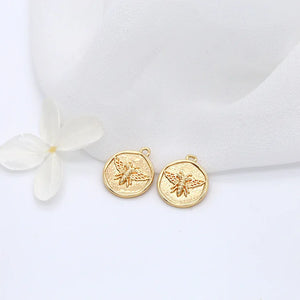 10PCS Four Leaf Clover Charms Jewelry Making Round Pendant DIY Accessories