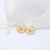 10PCS Four Leaf Clover Charms Jewelry Making Round Pendant DIY Accessories