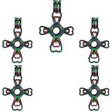 10PCS Four Leaf Cross Charm Pearl Cage Locket Aromatherapy Diffuser Pendant