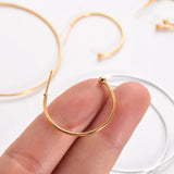 10PCS French Ball Tip Open Circle Hoop Earring Stainless Steel Large Eardrop