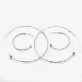 10PCS French Ball Tip Open Circle Hoop Earring Stainless Steel Large Eardrop