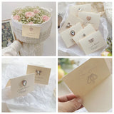 10PCS French Retro Pearl Greeting Cards Postcards Wedding Invitation Envelope