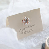 10PCS French Retro Pearl Greeting Cards Postcards Wedding Invitation Envelope