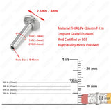 10PCS G23 Titanium 16G 18G 20G Push In Plug Back Base Stud Earrings