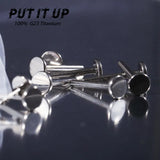 10PCS G23 Titanium 16G 18G 20G Push In Plug Back Base Stud Earrings