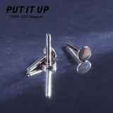 10PCS G23 Titanium 16G 18G 20G Push In Plug Back Base Stud Earrings