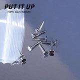 10PCS G23 Titanium 16G 18G 20G Push In Plug Back Base Stud Earrings