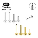 10PCS Titanium Stud Earrings Internal Thread Plug Nose Tragus Body Jewelry