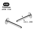 10PCS Titanium Stud Earrings Internal Thread Plug Nose Tragus Body Jewelry